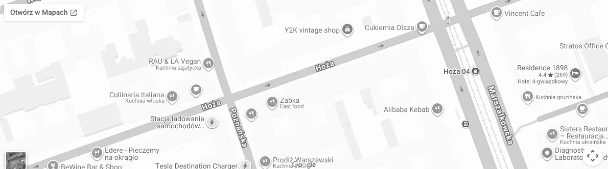 Mapa okolicy biura Plenti przy ul. Marszałkowskiej 107 w Warszawie